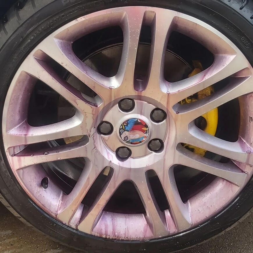 průběh dekontaminace kol